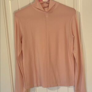 Athleta Soft Pink Mock Turtleneck Top